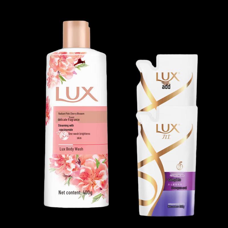 LUX Pink Cherry Blossom Scented Bath & Hair Care Set