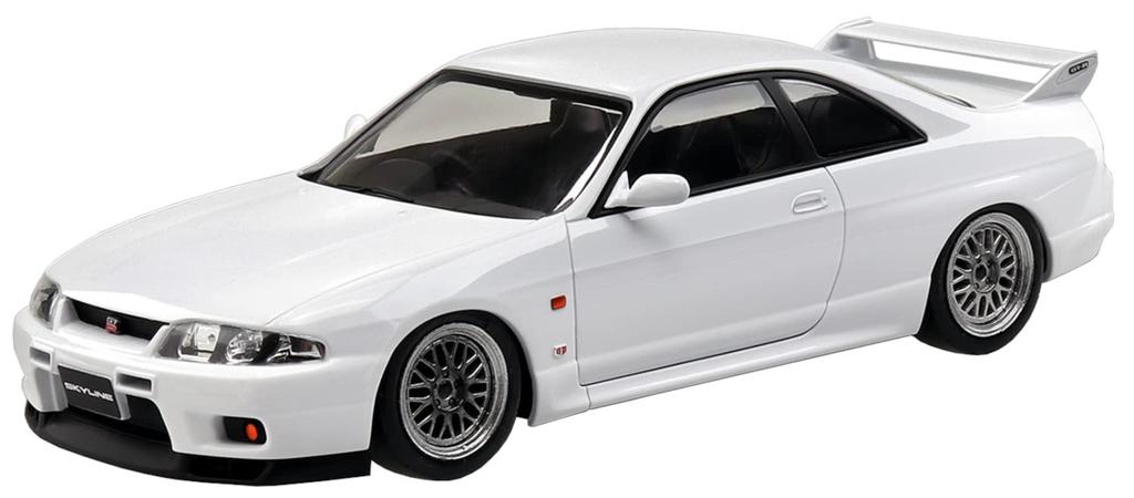 AOSHIMA The Snap Kit Series Nissan R33 Skyline Custom-Rad Kunststoffmodell 1/32 GT-R (Weiß) Farbcodierte Nr. 15-SP3