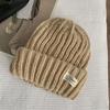 Big head circumference loose round face suitable wool hat women's winter warm face small knitted hat