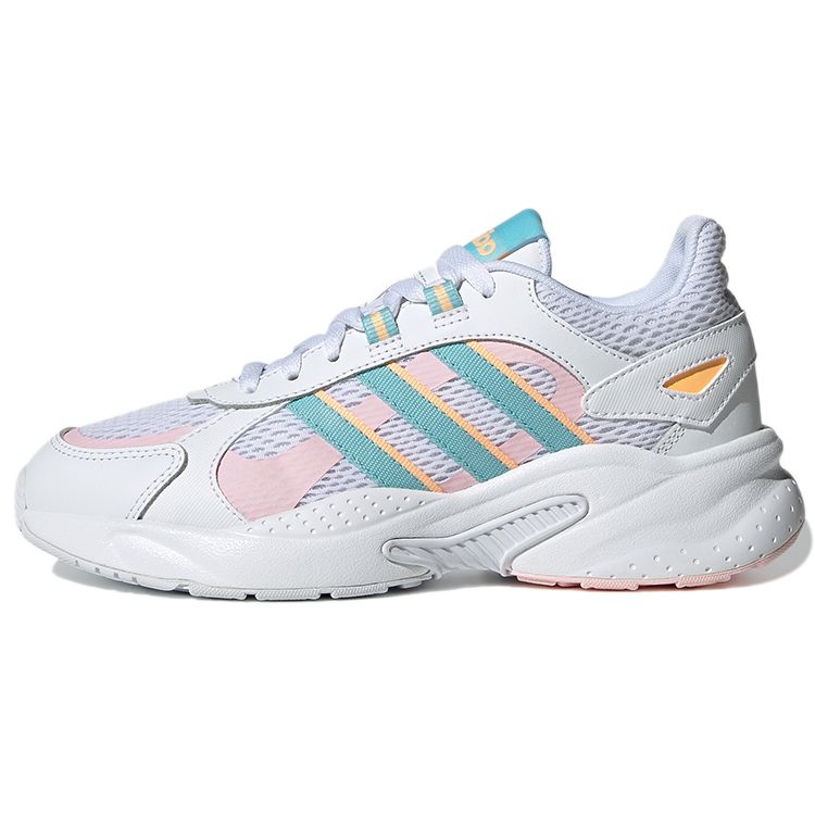 Adidas Neo Crazychaos Shadow Mesh Leather Retro Versatile Casual Non-Slip Low-Top Dad Shoes Women Sneakers White Blue Pink FZ1287