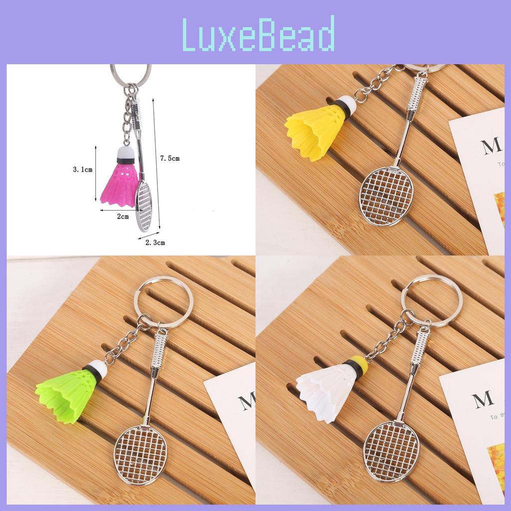 New Badminton Tennis Keychain Alloy Pendant Sports Souvenir
