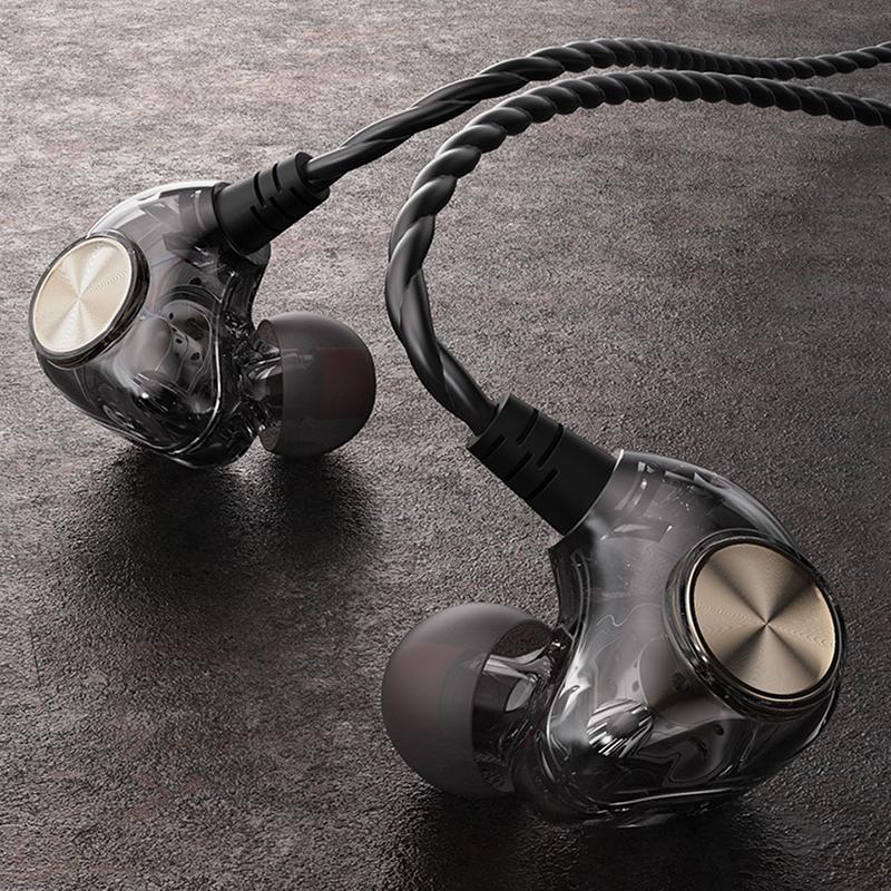 JIANGSHENG K1 3.5mm Wired Headset HIFI Half-In-Ear Earphone Sports Headphone for Smartphone