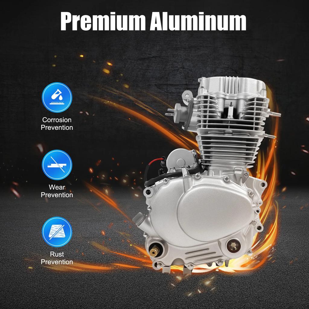 250CC four-stroke motorcycle engine, electric start vertical gasoline engine, with 5-speed manual transmission ATV engine