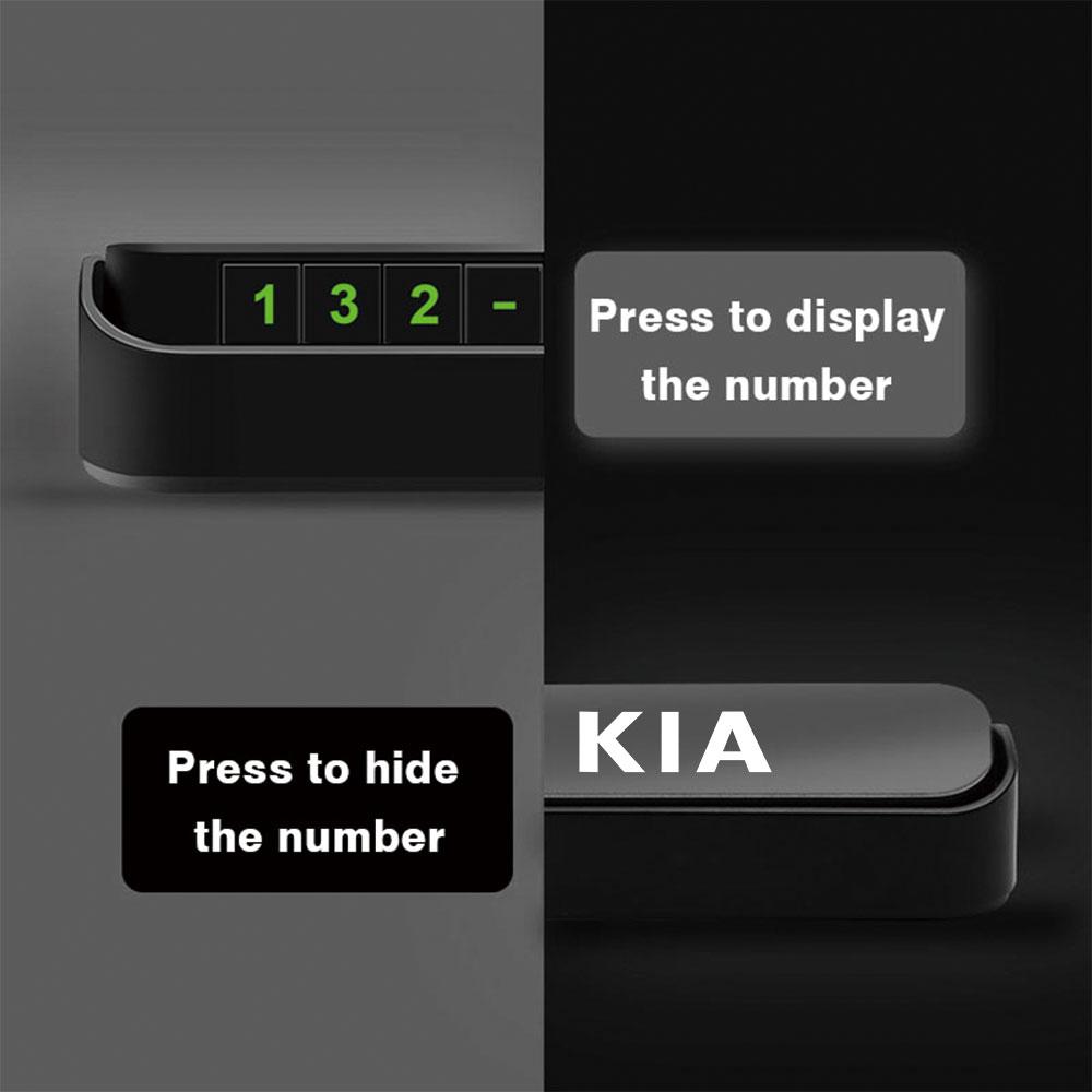 Car Temporary Parking Card Phone Number Plate Interior Accessories For KIA KN Pegas Sorento Soul Cerato Sportage Optima Niro KX5 Kxnhz00