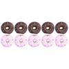 10pcs Latex Squeaky Dog Toy Multi Colors Donut Dog Toy Bouncy Texture Dog Chew Toy  Chew Relief