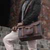 Handmade Buffalo Leather Laptop Messenger Bag: Full-Grain Computer Bag