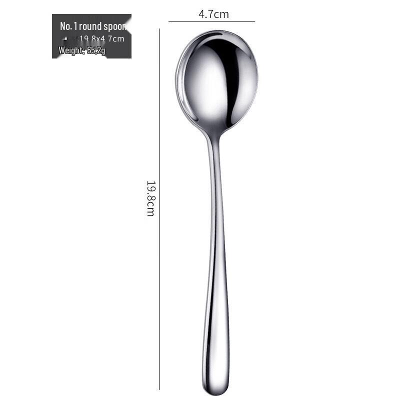 ZISIZ Elegant Deep Round Dining Spoons