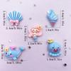 10pcs Colorful Resin Cartoon Mermaid Octopus Shell Conch Dolphin Figurines Flat back Scrapbook Hair Bow Decor DIY Jewelry Crafts