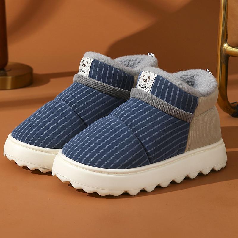 New Home Cotton Shoes, Indoor Home Thick-soled Waterproof Leather Cotton Shoes, Piled and Thickened Home Shoes Can Be Worn Outside