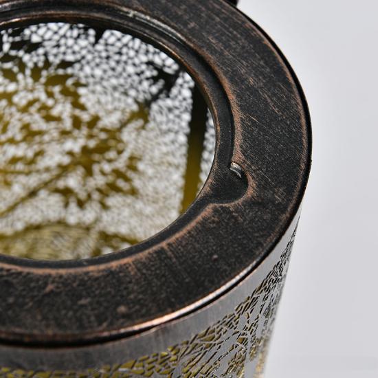 Nová Iron Art Velká stromová lampa Venkovní nádvoří Solární lampa Dekorativní Atmosféra Dutá závěsná lampa