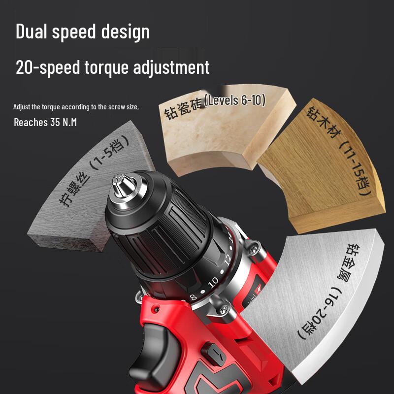 Puangd Cordless Electric Drill/Screwdriver CN plug (adapter included)