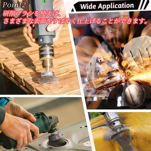 TOMMYFIELD Wire Brush, Grinding Brush, Handle Brush, Rust Removal Brush, Hexagonal Shaft, Paint Stripper (Wire Brush)