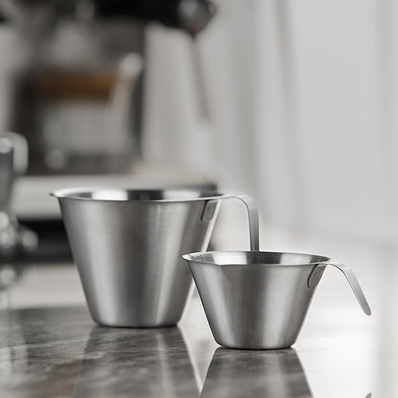Espresso Cup, 304 Stainless Steel Coffee Measuring Cup, Espresso Extraction Cup, Ounce Cup, Kitchen Barista Tools 100ml
