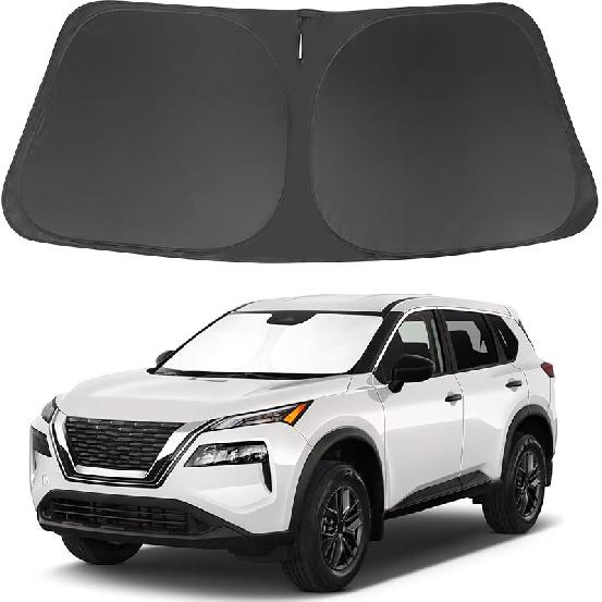 TINGLU Sun Shade For Tesla Model X Tesla X 2016-2024 2025 Accessories Windshield Sun Shade Window Shade UV Rays Protection Sun Visor Cover With