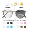 Outdoor Color Changing Myopia Eyeglasses Unisex Oval Photochromic Myopia Glasses Blue Light Blocking Eye Protection Sunglasses