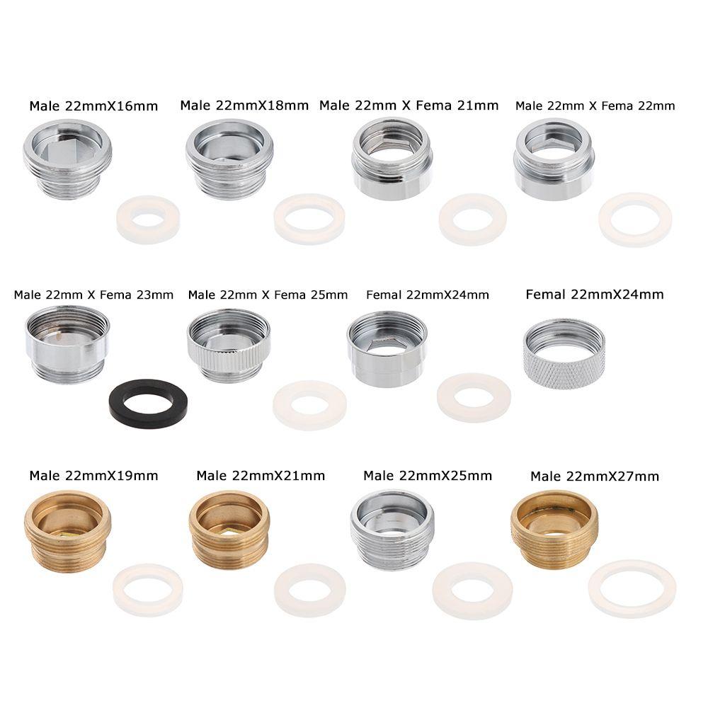 With Washer Aerator Adapter Metal Kitchen Faucet Tap Aerator Connector Water Saving Adaptor Outside Thread