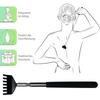 Telescopic Back Scratcher Scratching Backscratcher Massager Metal Stainless Steel Tool with Carrying Bag