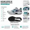 Mizuno Speed 2K Retro Kleurblok Trendy Sports Lage Top Hardloopschoenen Unisex sneaker Petrol D1GH252903