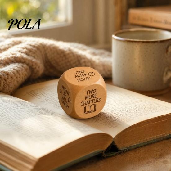 Natural Wood Dice 1/2Pcs Wooden Reading Decision Dice, 6-Sided Decision-Making for Burr-free Bookworms, Theme Decider Gift Lovers