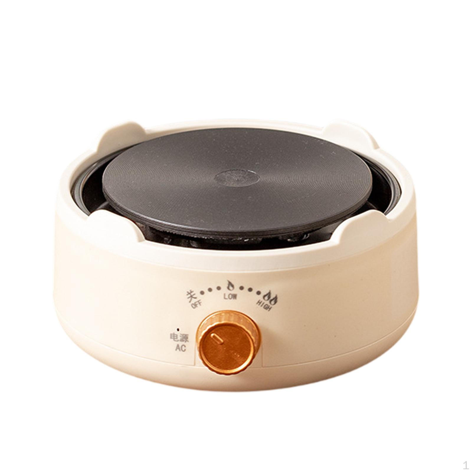 

Электрическая настольная мини-плита, нагреватель для кофе, варочная панель для кухни, для использования в помещении и на открытом воздухе Beige White