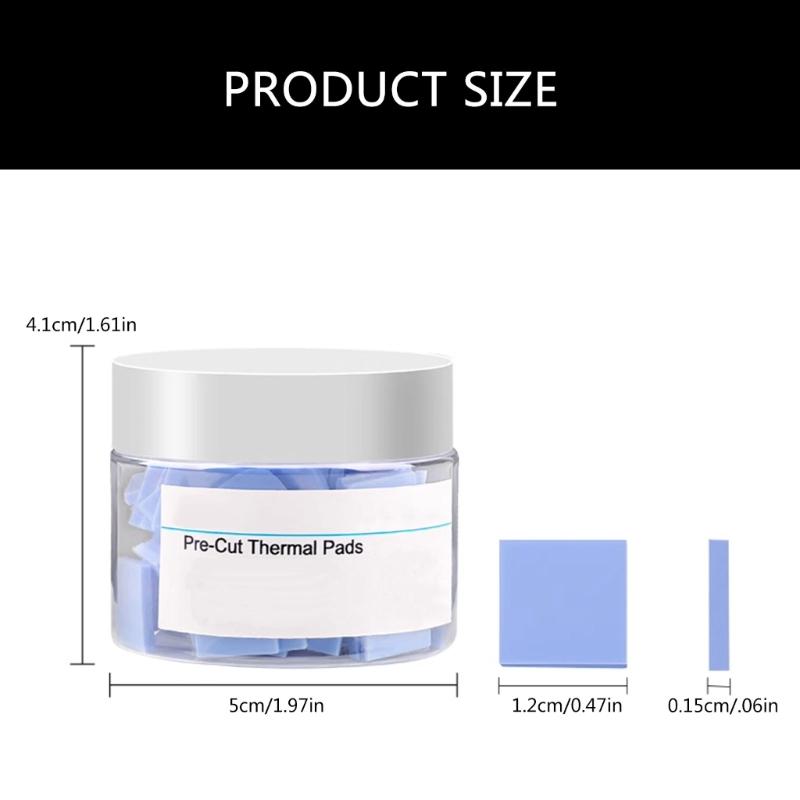 100Pcs/50pcs Silicone Thermal Conductive Pad, 12x12mm Heat Transfer Mats For Computer Components Cooling Heatsink