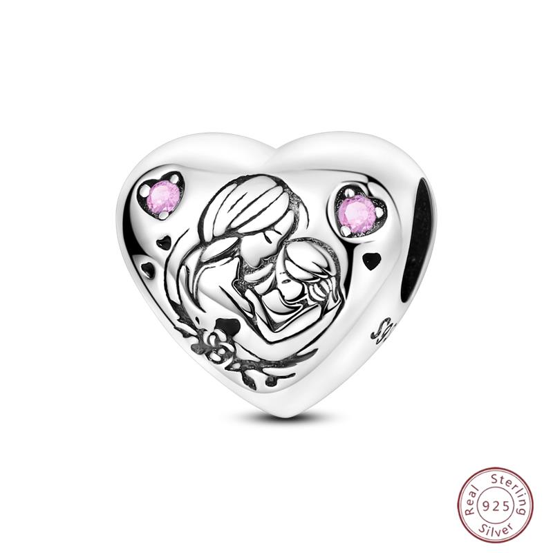 New Original Charm Bead Pendants Copper Crown Strawberry Perfume Gold Bow Fit Bracelet Necklace Women Jewelry