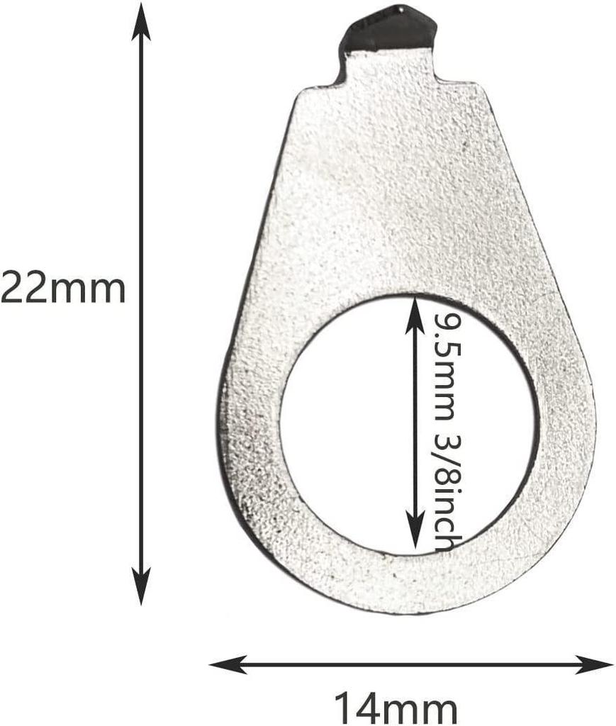 LP Electric Guitar Potentiometer Indicator Knob Iron Washers - 10-Pack