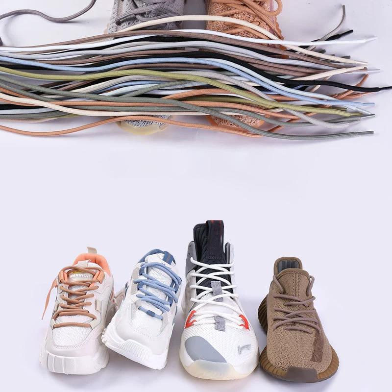 1Pair Round Shoelaces for Sports Boot Sneaker Shoe Laces Solid Shoes Strings Classic Athletic Sports