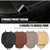 Car Seat Cover for Front Seat, Anti-Slip & Waterproof Leather Auto Front Seat Pad Protector, Durable Driver Bottom Seat Cushion Cover with Storage
