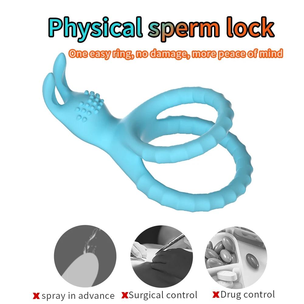 Men's Silicone Penis Ring Clitoris Stimulator Cock Ring Ejaculation Delay Penis Ring Erection Ring Sex Toys for Men Couples