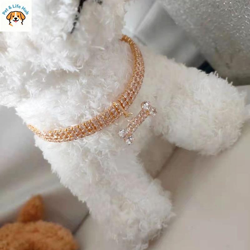 Animal de compagnie avec collier en diamant chaîne de cou pour chien chaîne chat-chien collier de Noël collier pour chat collier décoratif pour chien accessoires pour animaux de compagnie