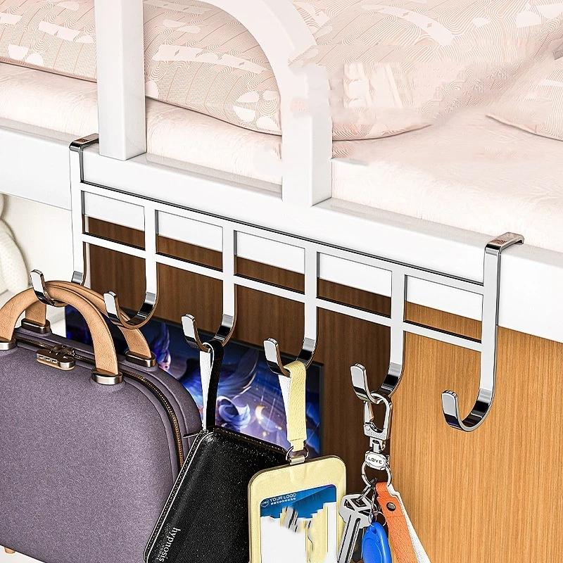 Over The Door Storage Hooks No Drill Heavy Duty Hanging Organizer Rack for Bedroom Bathroom Towel Hat