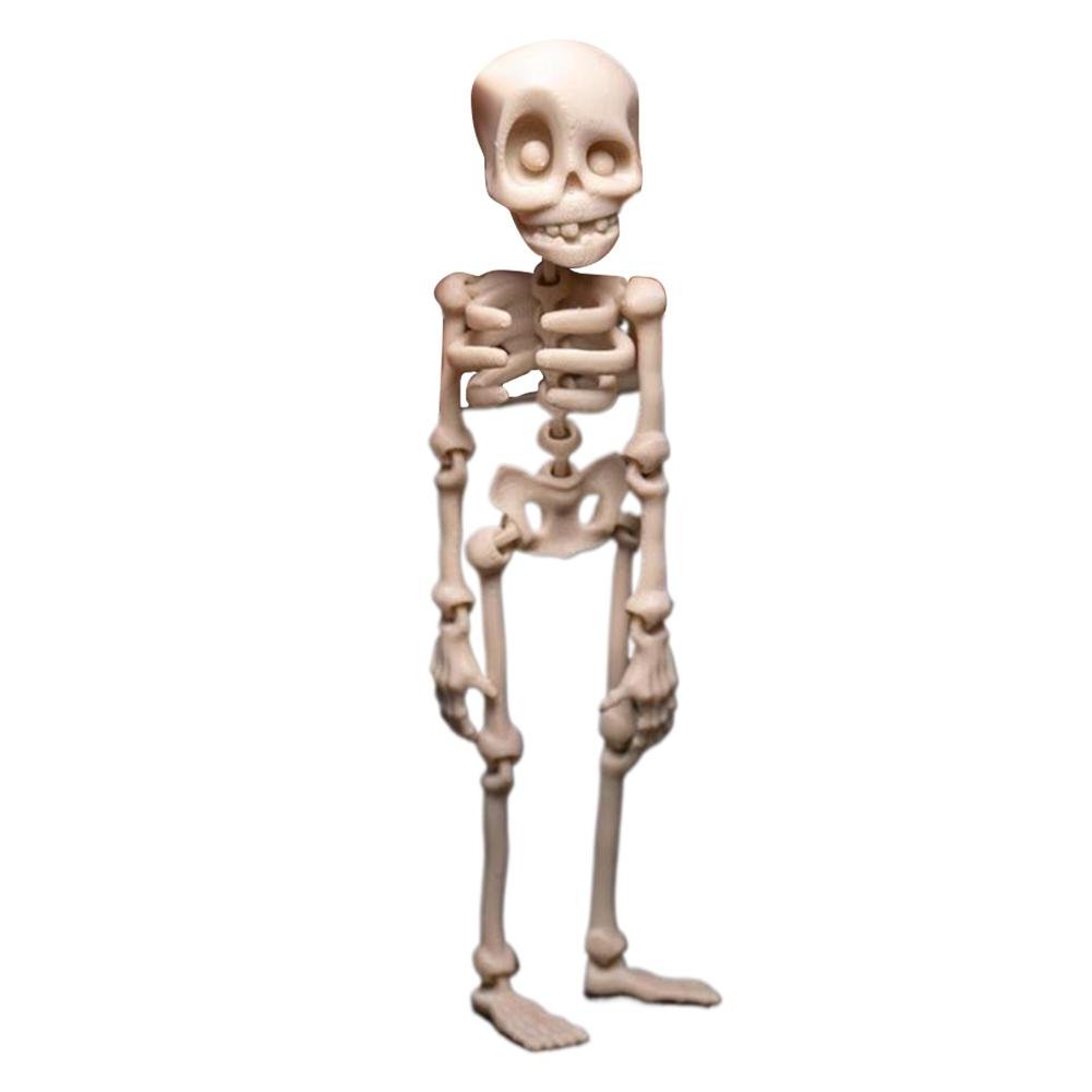 

3D Printed Skeleton Fridge Magnet Magnetic Poseable Skull Creativity Model Ornaments Fridge Home Decoration Mini Display Board