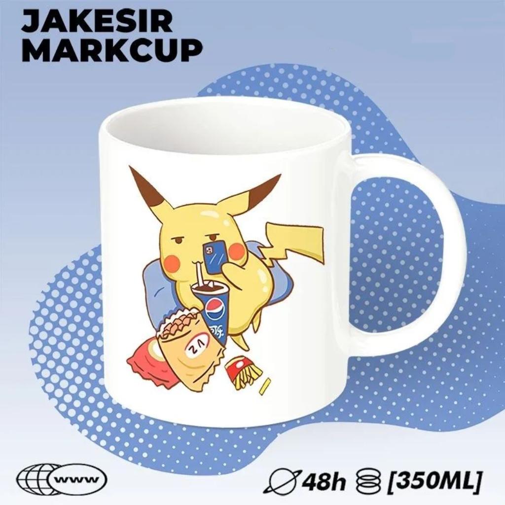 Uroczy ceramiczny kubek do kawy Pikachu Pokemon Kreskówka Duża pojemność Kubek do herbaty Nowość Prezent dla Dzieci Dorosłych Fanów