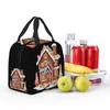 Whimsical Gingerbread House Full Of Joy Insulated Lunch Bag for Women Kids Portable Food Boxes Thermal Lunch Box Tote