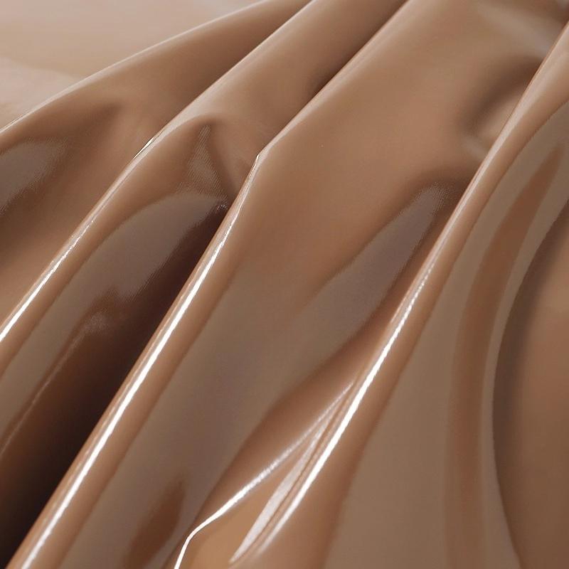Waterproof 4 Sides Stretch Shiny Leather Fabric Per Meter for Upholstery Sofa Pillows Mat Bag Diy Sewing Cloth Thin Soft Plain