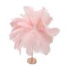 Ostrich Feather Table Lamp Rechargeable Modern Romantic Decoration Lamp Bedroom Bedside Lamp for Home Decoration