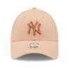 Casquette Femme New Era 9Forty - METALLIC New York Yankees blush - 100% coton