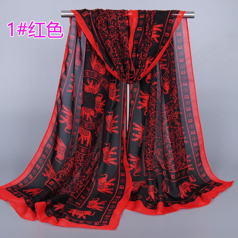 Popular printing classic chiffon silk scarf, new autumn small long scarf female XQ