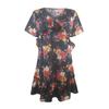 Fashion Women V-neck Printed Short Sleeve Dress Fresh Girly Dress