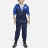 Nike Sportswear Windrunner Logo Print Color Block Hooded Jacket Kids Jacket Navy-Blue FN8757-480