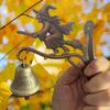 Vintage Metal Welcome Doorbell Halloween Decoration Witch Bell Shopkeeper Bell Home Entrance Door Wall Mount Spooky Decor Bell