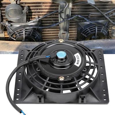 1 st 6 tum Tunn 650CFM Radiator Kylfläktar Universell Tunn Drag Tryck 12V 80W Elektrisk Fläkt med Monteringssats