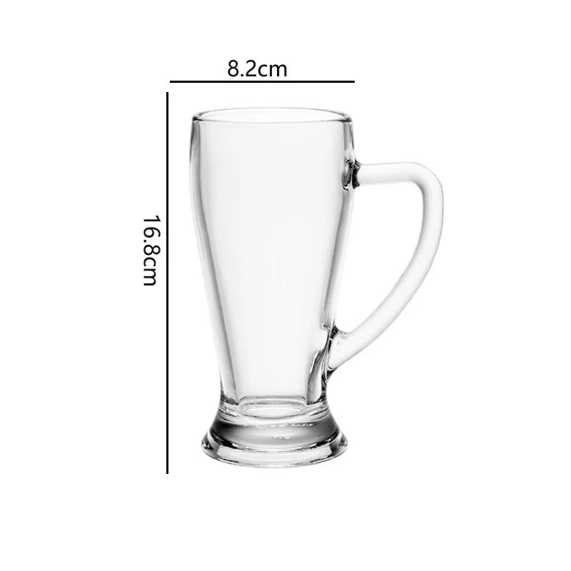 Luxury Wine Glasses Beer Glass with Handle Transparent Beverage Cup Wheat Beer Glass Exquisite Drinking Glasses Party Drinkware