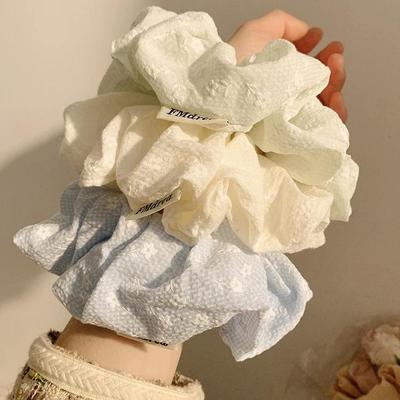 2025 Spring Fresh Floral Fabric Scrunchies: Sweet Hair Flowers for Low Ponytails and Headbands