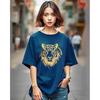 Designer Cotton Blend Top Women Graphic Printed Oversized Fit T Shirt Combo of 2