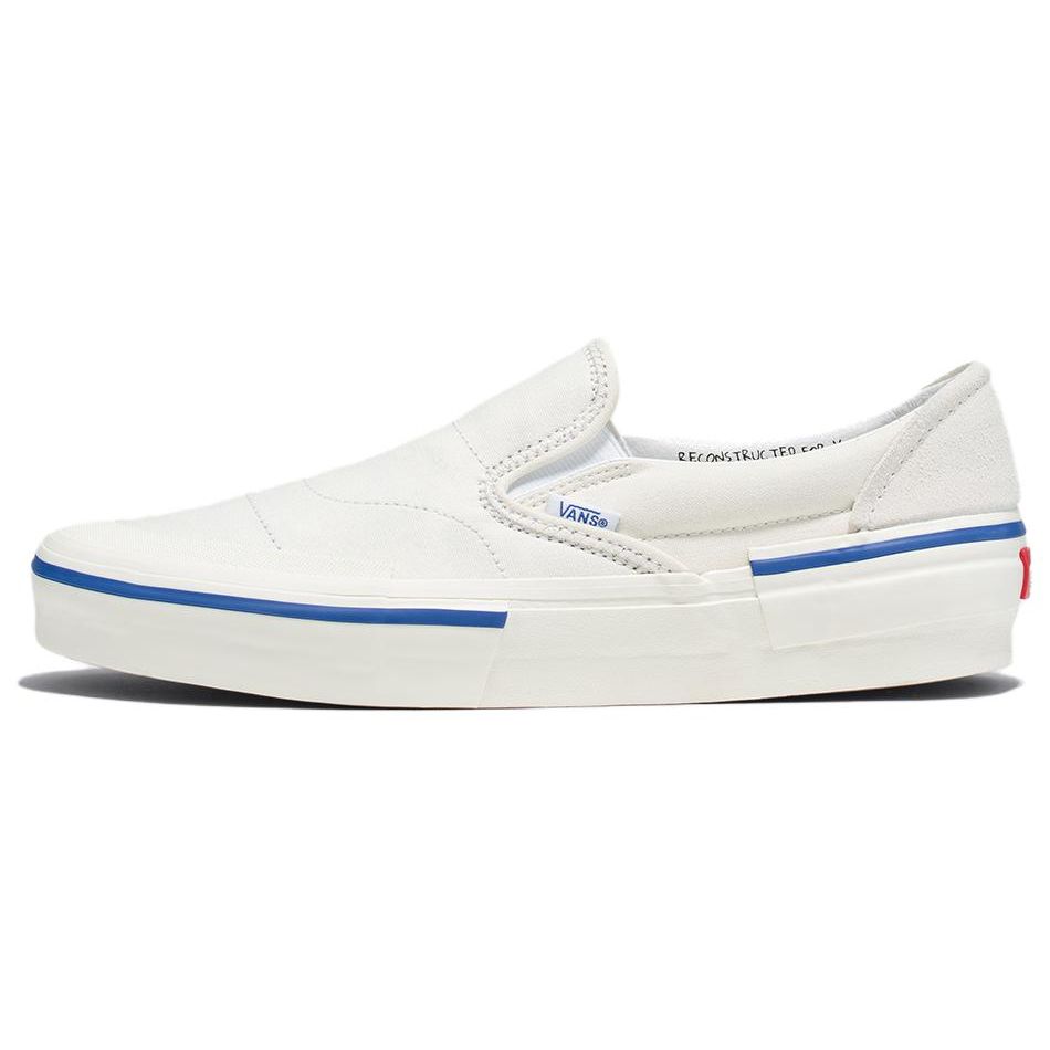 Vans Slip On Reconstruct Unisex Low Top Sneakers White Blue VN000BW4FS8 36.5