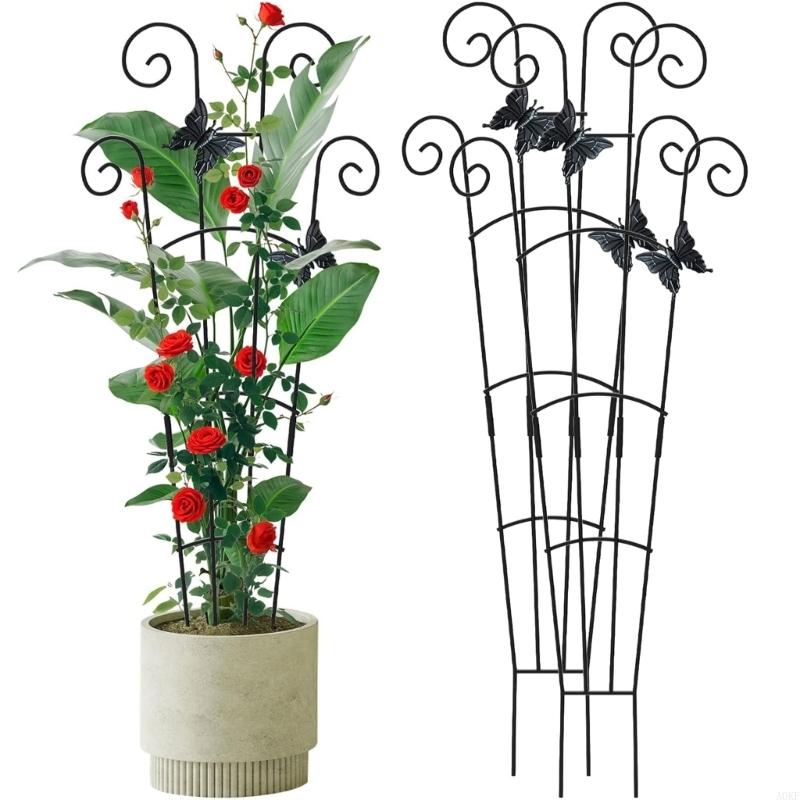 Metal Plant Trellis Indoor Stackable Plant Trellis Climbing Plant Small Plant Climbing Trellis for Potted Plant Climbing A0KF