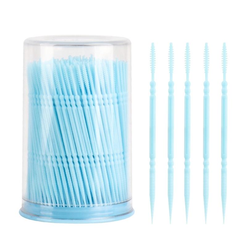 Safe Toothpicks Two Head Design Fin Tip  Tooth Cleaners For Dental Care Travel Friendly Plastic Cleaning Tool 1pc