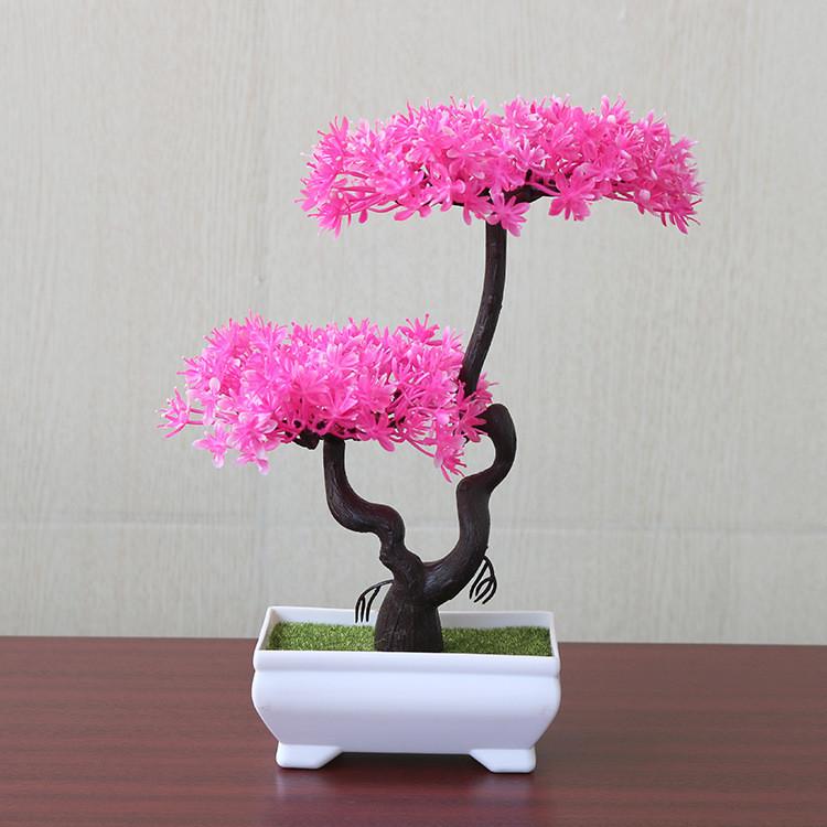 Indoor Decorative Plastic Bonsai Potted Plant For Home Decor